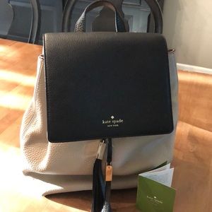 Kate Spade black and cream Cameron backpack